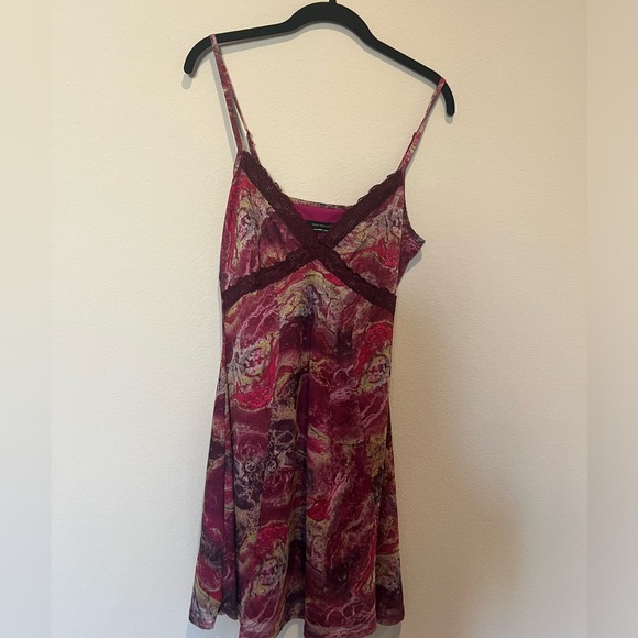 Lace Trim Mini Dress - Picture 2 of 3